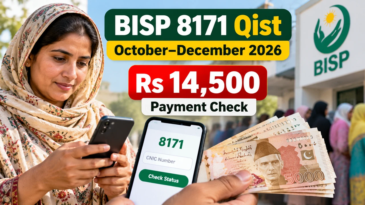 BISP 8171 Qist October–December 2026 Rs 14,500 Payment Check
