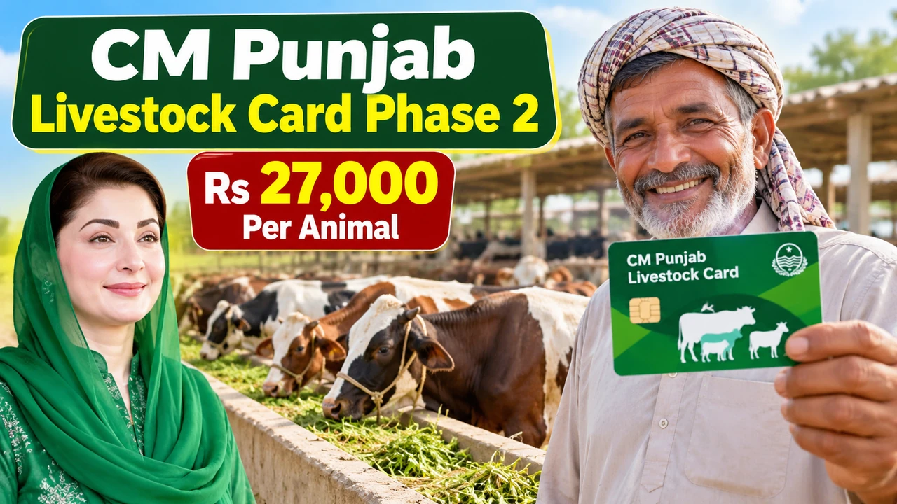 CM Punjab Livestock Card Phase 2 offering Rs 27,000 per animal