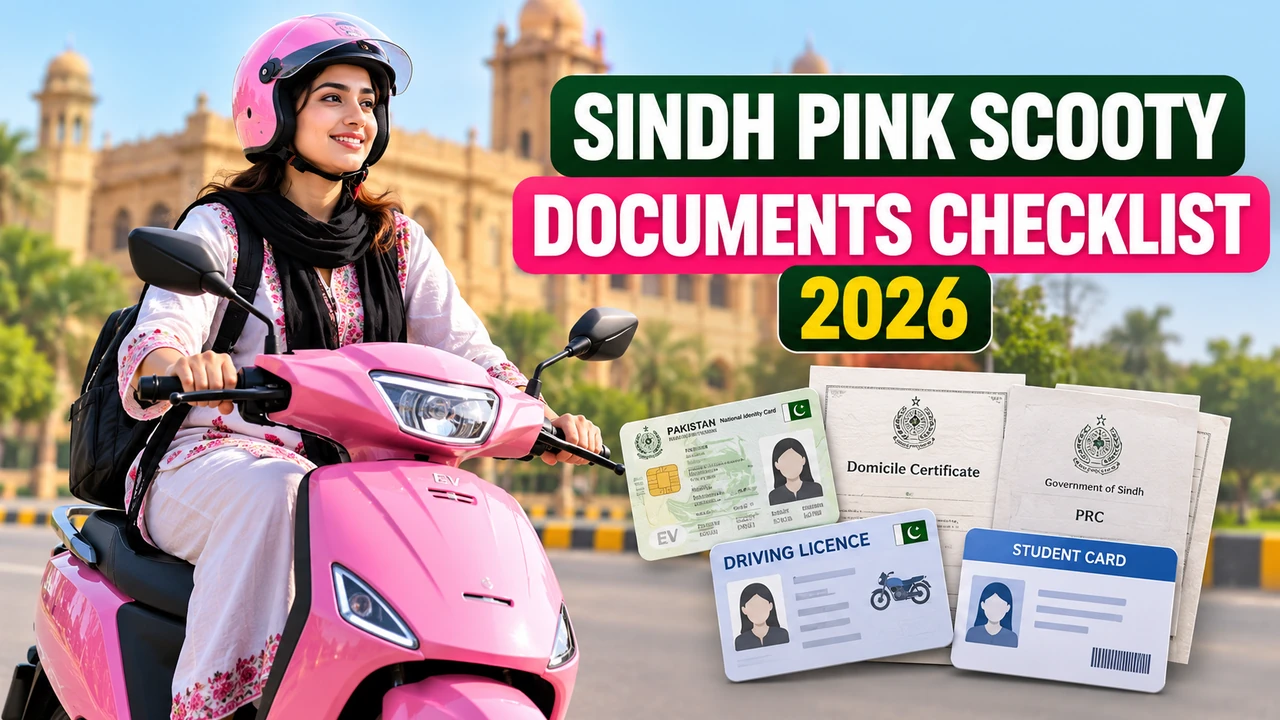 Sindh Pink Scooty Documents Checklist 2026 for women applicants